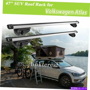 SUVカートップルーフラッククロスバーレール荷物キャリアVWフォルクスワーゲンアトラスSUV Car Top Roof Rack Cross Bars Rails Luggage C