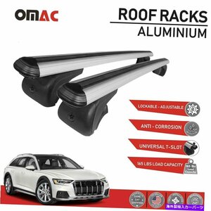 ルーフラッククロスバー荷物キャリアAlu。 Audi A6 Allroad 2020-2022のシルバーRoof Rack Cross Bars Luggage Carrier Alu. Silver For A