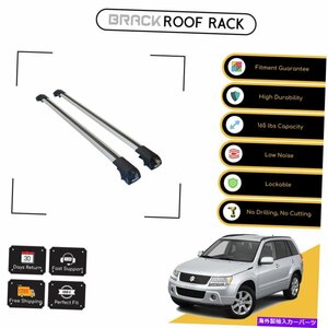 スズキグランドヴィタラ2000-2006シルバーのブラックルーフラッククロスバーBRACK Roof Rack Cross Bars For Suzuki Grand Vitara 2000 -