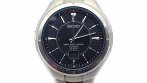 ●ジャンク 動作未確認 SEIKO RADIO WAVE CONTROL TITANIUM 10BAR P114-0AA0 セイコー チタン 腕時計