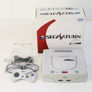 SEGA SATURN セガサターン 後期型 本体 HST-0019 HST-3220 コントローラー箱説付き★814v27