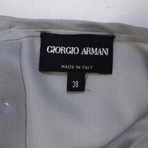 GIORGIO ARMANI シアー半袖ブラウス シャツ 38(XSサイズ) 透け感有り 花柄 グレー系 ジョルジオアルマーニ★815v25_画像5