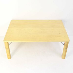 無印良品 パイン材フォールディングローテーブル 幅80cm センターテーブル 座卓 折りたたみ式 木製★816v06の画像2