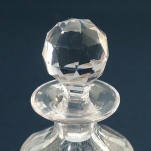 クリスタルガラス グラヴィール 彫刻 デカンタ デキャンタ ボトル ◆816f16の画像2