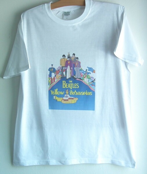 新品・送料込★ビートルズ★白半袖★ジョン　　レノン★ポール★イエローサブマリーン★beatles