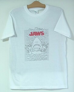 新品・送料込★ジョーズ★白半袖★ジョイ・ディヴィジョン風サメ★JAWS映画