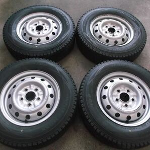 ★希少品！？ボンゴバン純正スチール 4.5J×14 IS50 114.3/5H 165R14 6PR 21年製スタッドレス付き！【B-741】の画像1