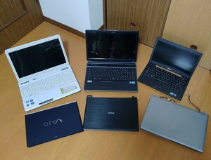 ノートパソコン６台セット（Corei7、Corei5）　ジャンク扱い