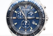 【CITIZEN】ECO-DRIVE CHRONOGRAPH H500 10BAR STAINLESS STEEL JAPAN MOVEMENT 中古品時計 24.1.8 _画像7