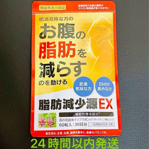 お腹の脂肪を減らす脂肪減少源EX 60粒入り30日分