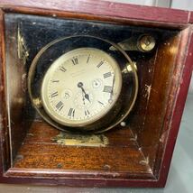 WALTHAM 船時計 ウォルサム マリンクロノメーター 手巻き式 真鍮 8DAYS 文字盤 時計 ジャンク品 240425M01_画像2