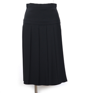 【美品】シャネル P46684V12320 プリーツ ココマーク スカート レディース サイズ 34 黒 ブラック CHANEL