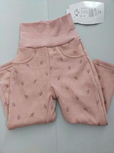 新品　しまむら　腹巻き付きパンツ　90 レギンス　裏シャギー　裏起毛　女の子