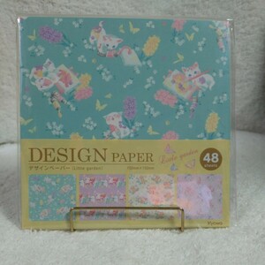 Kyowa デザインペーパー　リトルガーデン　4柄×12 枚　48枚　折り紙　