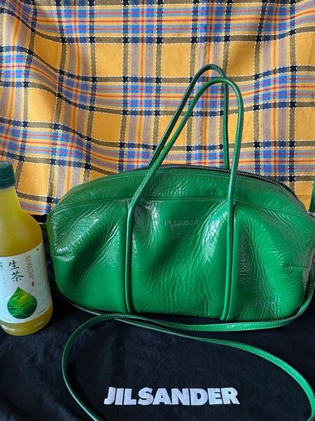 ジルサンダー 難あり エナメル ショルダーバッグ