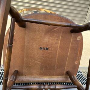 【現状品】飛騨産業 キツツキマーク ロッキングチェア ジャパンヴィンテージ 揺り椅子 アームチェア インテリア ヴィンテージ 椅子 木製 の画像7