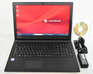 美品 ☆ Dynabook B65/J Core i5-7300U 2.6(3.5)G/SSD 256GB/8GB/15.6W/無線/Bluet/カメラ/Sマルチ/Office 2021/最新W11&リカバリ付 ☆0408