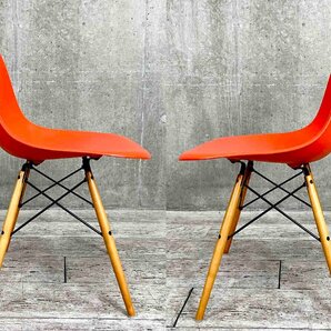 HERMAN MILLER / ハーマンミラー■イームズ サイドシェルチェア■DSW■ダウェルベース■オレンジの画像3