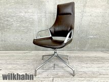 Wilkhahn/ウィルクハーン■30 range Graph / グラフ ミドルバックチェア■本革■ブラウン■新品定価78万_画像1