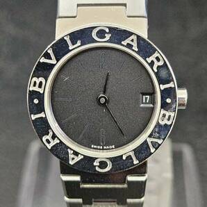 【1円～】BVLGARI ブルガリ ブルガリブルガリ BB23SS ブラック文字盤 ステンレススチール レディース 不動の画像6