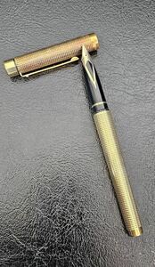  【1円～】SHEAFFER TARGA シェーファー タルガ GOLD ELECTOPLATED 万年筆 ペン先 14K ゴールド