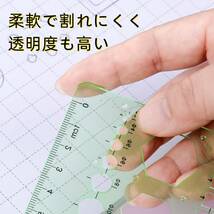 【数量限定】丸 楕円 三角 製図用 デザイン定規 スピログラフ 円 製図セット 定規 定規セット テンプレート (4点セット)_画像3