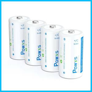 【数量限定】POWXS 単2電池 充電式 5000mAh 約1200回使用可能 単2電池 ニッケル水素電池 4本入り 充電池 単2