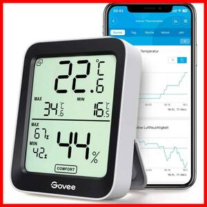 【特価セール】湿度計 Bluetooth デジタル スマホで温度湿度管理 温度 温度計 湿度 高精度 コンパクト 大画面 グラフ記