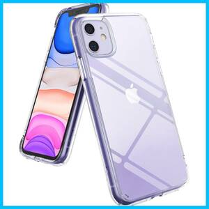 【新着商品】- (ストラップホール付き) アイフォン11 スマホケース 米軍MIL規格取得 耐衝撃 落下防止 Clear 耐黄変 