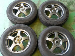 D15054 マナレイ off Performer パジェロミニ キックス 等 ウィンターＭＡＸＸ 175/80R15 付き ５Ｊ +５０ PCD114.3