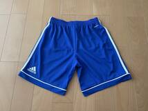 adidas ジュニアサッカーパンツ ブルー １６０サイズ S99153 MODEL：BUJ09 climate 中古 送料込b_画像2