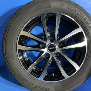 ☆2022年製YOKOHAMAブルーアース ES32☆195/60R15☆社外ホイールセット美品☆114.3-5H オフセット＋38☆バリ溝☆の画像5