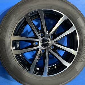 ☆2022年製YOKOHAMAブルーアース ES32☆195/60R15☆社外ホイールセット美品☆114.3-5H オフセット＋38☆バリ溝☆の画像2