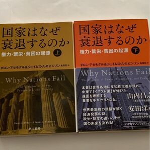 国家はなぜ衰退するのか　文庫版上下巻セット　権力繁栄貧困の起源　早川書房