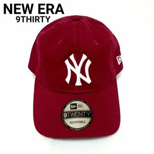 新品希少限定☆ニューエラ 9THIRTY タイプライター キャップ ニューヨークヤンキース 帽子 ボルドー 入手困難 