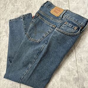 NN＊ 06年製 古着 '履き心地抜群' LEVI’S リーバイス 550 RELAXED FIT 12 REGULAR デニムパンツ / ジーンズ W25 L26.5 レディース 釦裏740の画像1