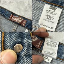 NN＊ 06年製 古着 '履き心地抜群' LEVI’S リーバイス 550 RELAXED FIT 12 REGULAR デニムパンツ / ジーンズ W25 L26.5 レディース 釦裏740_画像7