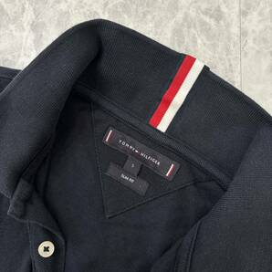 AA ＊ 良品 19年製 '人気モデル' TOMMY HILFIGER トミーヒルフィガー 半袖 ロゴ刺繍 鹿の子 ポロシャツ sizeS メンズ 紳士服 トップスの画像5