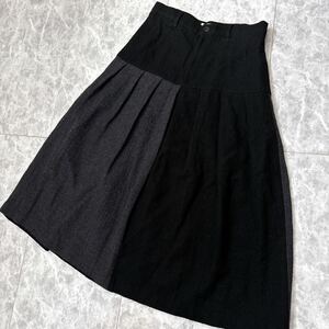 AA ＊ 良品 日本製 '高級感溢れる' JUNCO TAMARU ジュンコタマル 高品質 WOOL ロング フレアスカート size67-91 レディース 婦人服