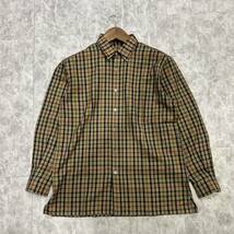 BB ■ 日本製 '洗礼されたデザイン' DAKS LONDON ダックス 長袖 WOOL チェック柄 ボタンシャツ size:L メンズ 紳士服 トップス 古着 _画像2