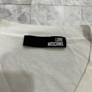  W ■ 洗礼されたデザイン '高級感溢れる' LOVE MOSCHINO ラブモスキーノ 高品質 フリル ノースリーブ ニット セーター / ベスト 36 古着の画像5