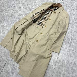 1円~ ＊ 国内正規品 '高級婦人服' BURBERRY バーバリー 裏地 ノバチェック 比翼 ステンカラーコート size38 レディース アウター