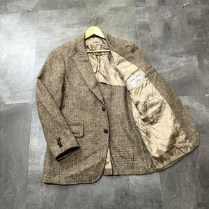 T☆ 希少!!80~90sビンテージ 'HARRIS TWEED/ハリスツイード社製生地' POSSIEE ツイード テーラードジャケット 紳士服 80/90年代品 アウター