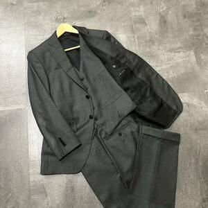 G☆美品/高級感溢れる!! '3点セット' 麻布テーラー AZABU TAILOR × GRAND MARQUIS 上下 セットアップ 3P ウール100% スーツ 紳士服 size44