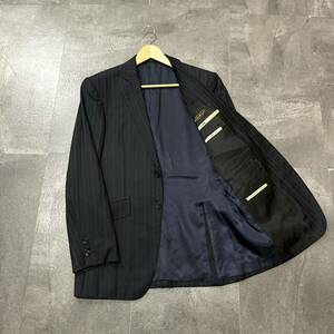 JJ☆ 極上Loro Piana/ロロピアーナ生地 '日本製' Paul Smith LONDON ポールスミス SUPER120'S ストライプ柄 テーラードジャケット L 紳士服