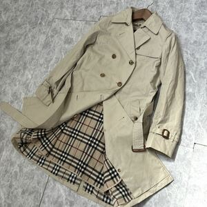 1円~ ＊ 国内正規品 '高級婦人服' BURBERRY LONDON バーバリー 裏地 ノバチェック ライナー付き トレンチコート 38 レディース アウター