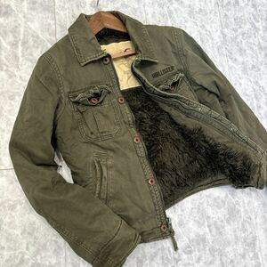 RRR ＊ 古着 '着心地抜群' 人気モデル HOLLISTER ホリスター 裏地ファー ジャケット sizeM メンズ 紳士服 アウター KHAKI 