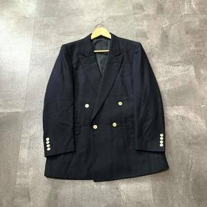 T * superior article / high class luxury clothes ' Logo stamp button equipment ornament ' BURBERRYS Old Burberry WOOL. double tailored jacket 175A6 gentleman clothes 