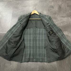 F☆良品/ 高級ラグジュアリー服 '上質ウール100%使用' LANVIN ランバン 千鳥柄 ツイード テーラードジャケット sizeR48-45 アウター 紳士服の画像7