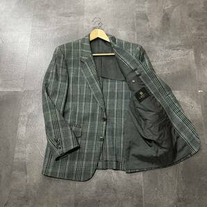 F☆良品/ 高級ラグジュアリー服 '上質ウール100%使用' LANVIN ランバン 千鳥柄 ツイード テーラードジャケット sizeR48-45 アウター 紳士服の画像1